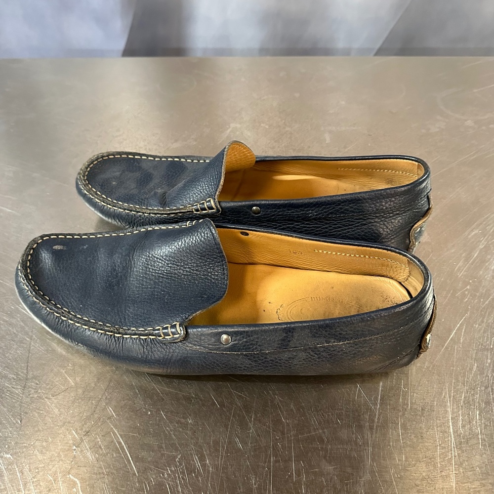 Tod's Gommino pebbled leather Driving Shoe - NAVY